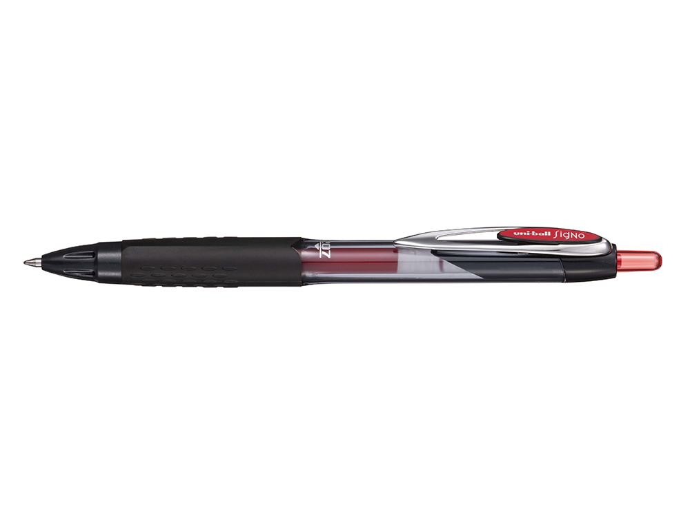 STYLO-BILLE UNIBALL SIGNO 207 ÉCRITURE MOYENNE 0.5MM RÉTRACTABLE ENCRE GEL DOUBLE BILLE SÉCHAGE IMMÉDIAT COLORIS ROUGE