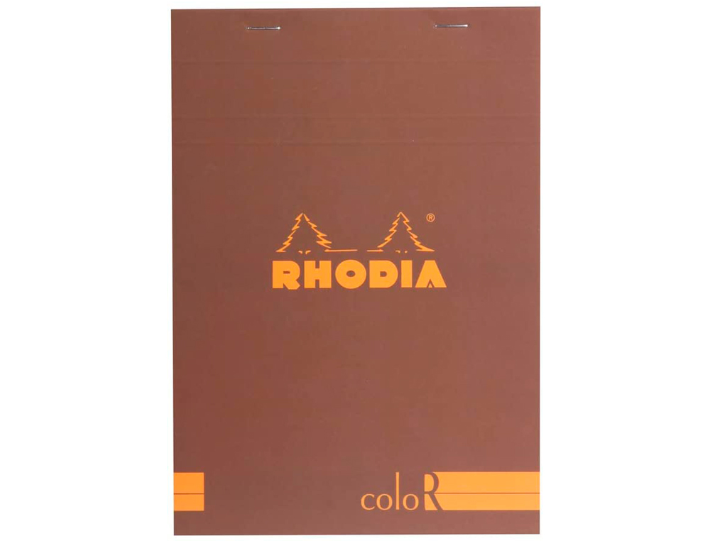 BLOC AGRAF RHODIA COLOR N.16 A5 14.8x21CM COUVERTURE PELLICULE 70F 90G LIGN MICROPERFOR COLORIS ROUILLE