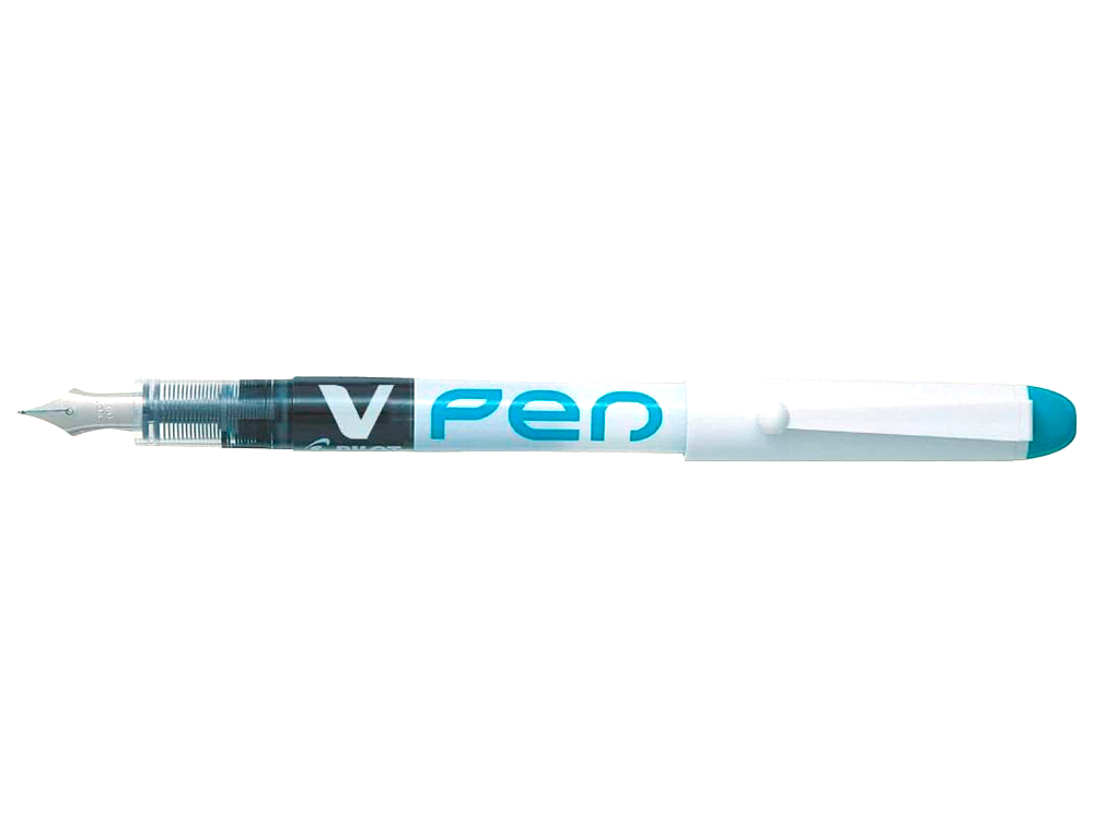 STYLO-PLUME PILOT V PEN JETABLE POINTE MOYENNE RGULATEUR DBIT ENCRE LIQUIDE VISIBLE COLORIS TURQUOISE