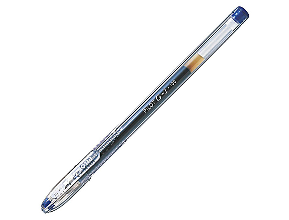 STYLO-BILLE PILOT G1 5 CRITURE FINE 0.3MM ENCRE GEL RECHARGEABLE CORPS TRANSLUCIDE COLORIS BLEU