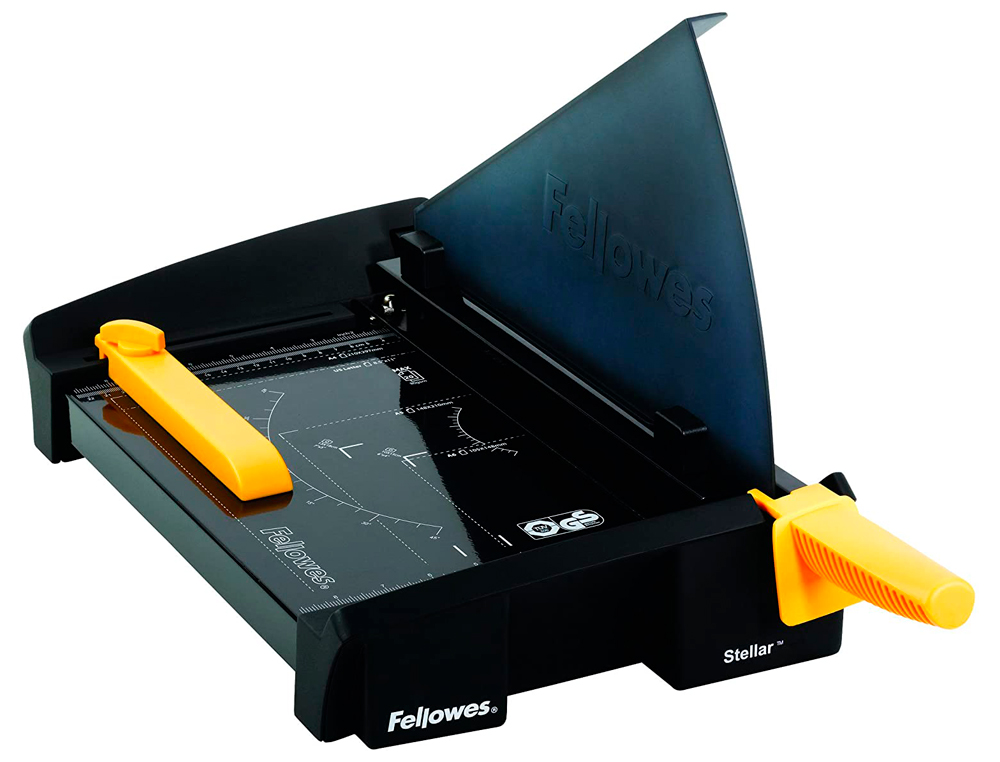 CISAILLE FELLOWES STELLAR A4 CAPACITÉ COUPE 20F PRESSE MANUELLE PROTECTION SAFECUT COUPE RABATTABLE 127X374X603MM