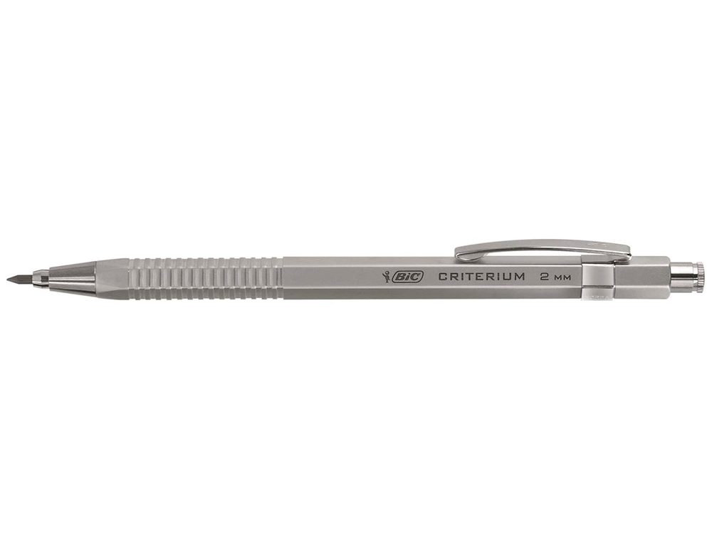 PORTE-MINE BIC CRITRIUM MINE 2MM GOMME TAILLE-MINE INCORPOR COLORIS ALUMINIUM