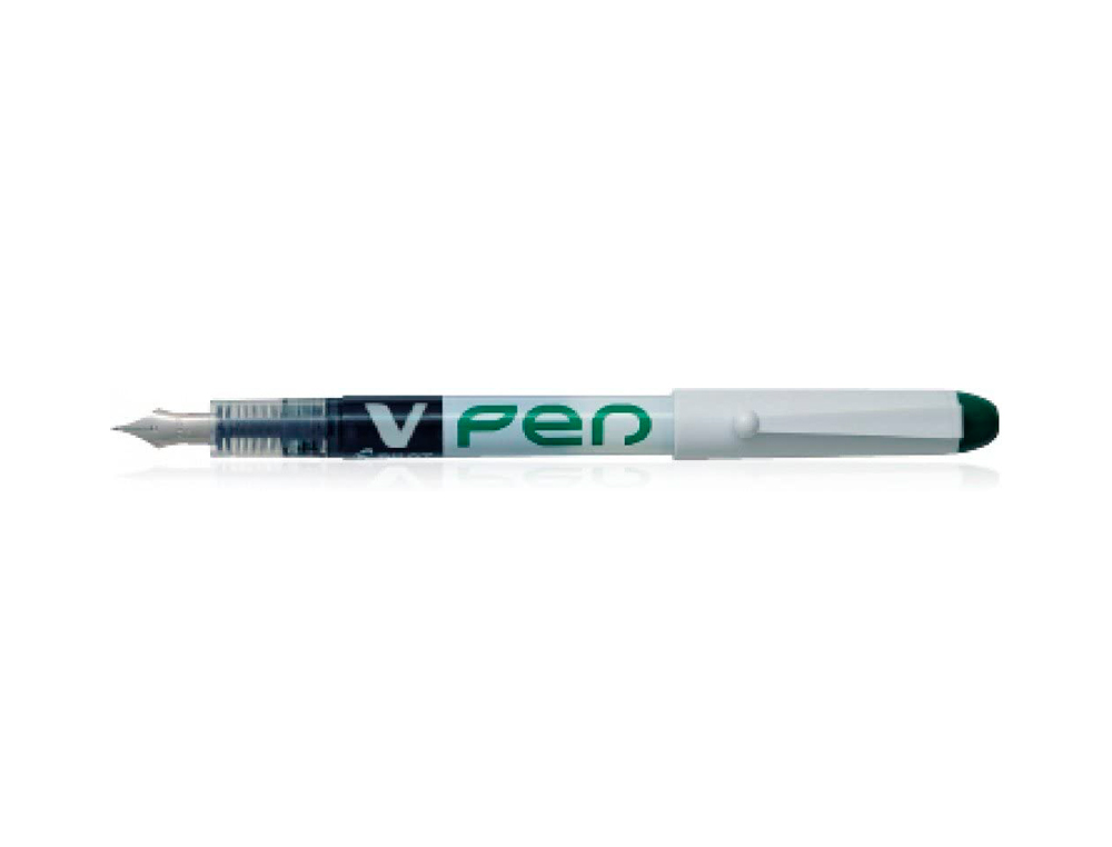 STYLO-PLUME PILOT V PEN JETABLE POINTE MOYENNE RGULATEUR DBIT ENCRE LIQUIDE VISIBLE COLORIS VERT