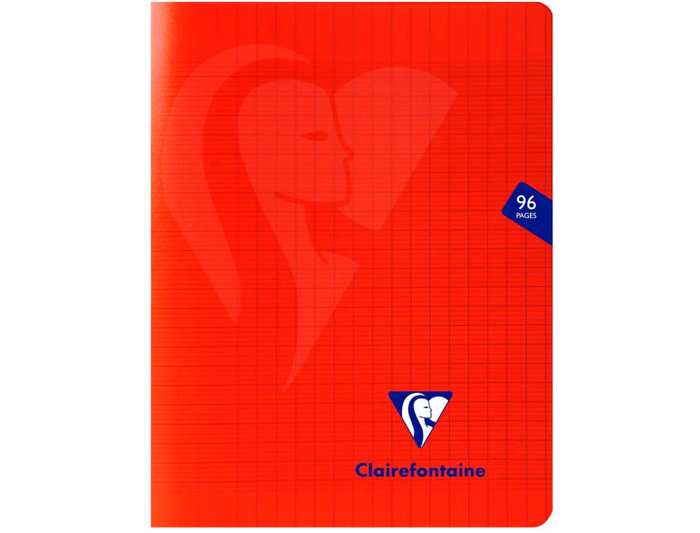 CAHIER PIQU CLAIREFONTAINE MIMESYS COUVERTURE POLYPROPYLNE A5+ 17X22CM 96 PAGES 90G RGLURE SYS COLORIS ROUGE