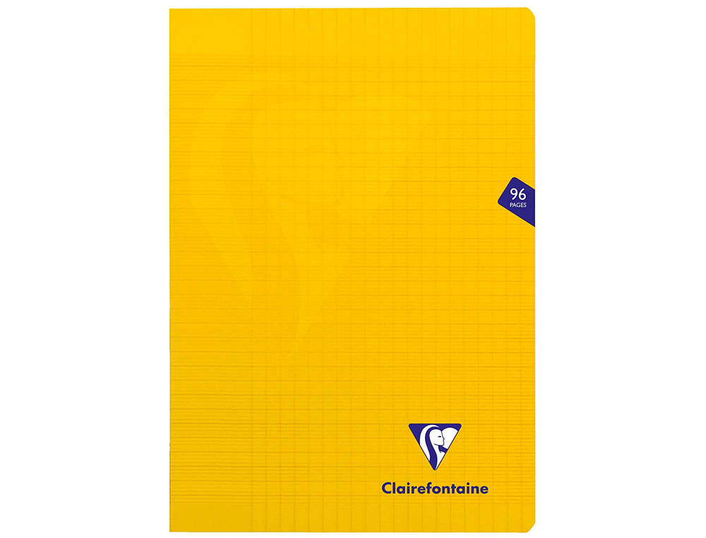 CAHIER PIQU CLAIREFONTAINE MIMESYS COUVERTURE POLYPROPYLNE A4 21X29,7CM 96 PAGES 90G RGLURE SYS COLORIS JAUNE