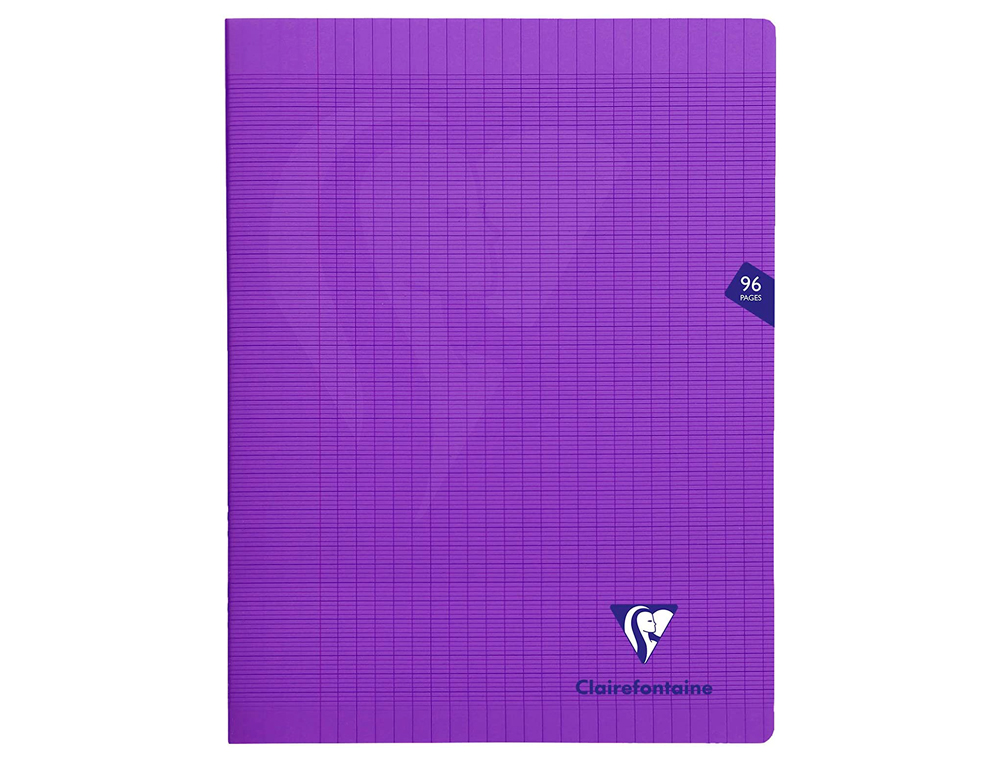 CAHIER PIQU CLAIREFONTAINE MIMESYS COUVERTURE POLYPROPYLNE A4+ 24X32CM 96 PAGES 90G RGLURE SYS COLORIS VIOLET