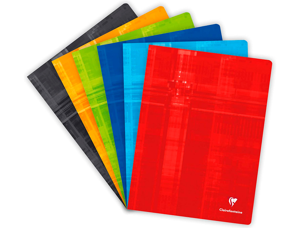 CAHIER PIQU CLAIREFONTAINE A+ 24X32CM 48 PAGES 90G QUADRILLAGE 5MM COLORIS ASSORTIS