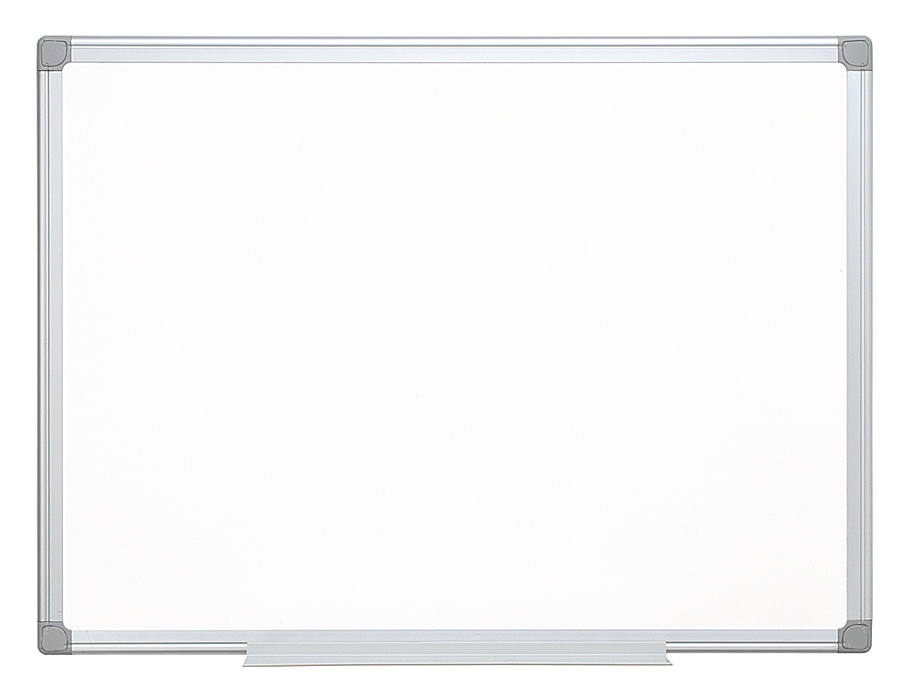 TABLEAU BLANC Q-CONNECT MAILL SURFACE MAGNTIQUE ACIER VITRIFI ENCADREMENT ALUMINIUM MARQUEUR EFFAABLE 45X60CM