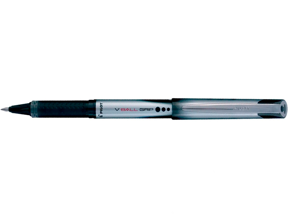 ROLLER PILOT VBALL GRIP CRITURE MOYENNE 0.7MM POINTE ACIER INOXYDABLE NIVEAU ENCRE LIQUIDE VISIBLE GRIP CAOUTCHOUC NOIR