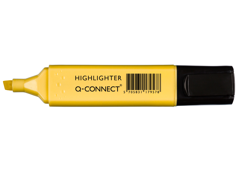 SURLIGNEUR Q-CONNECT PASTEL TRACÉ 2/5 MM POINTE BISEAUTÉE COLORIS JAUNE
