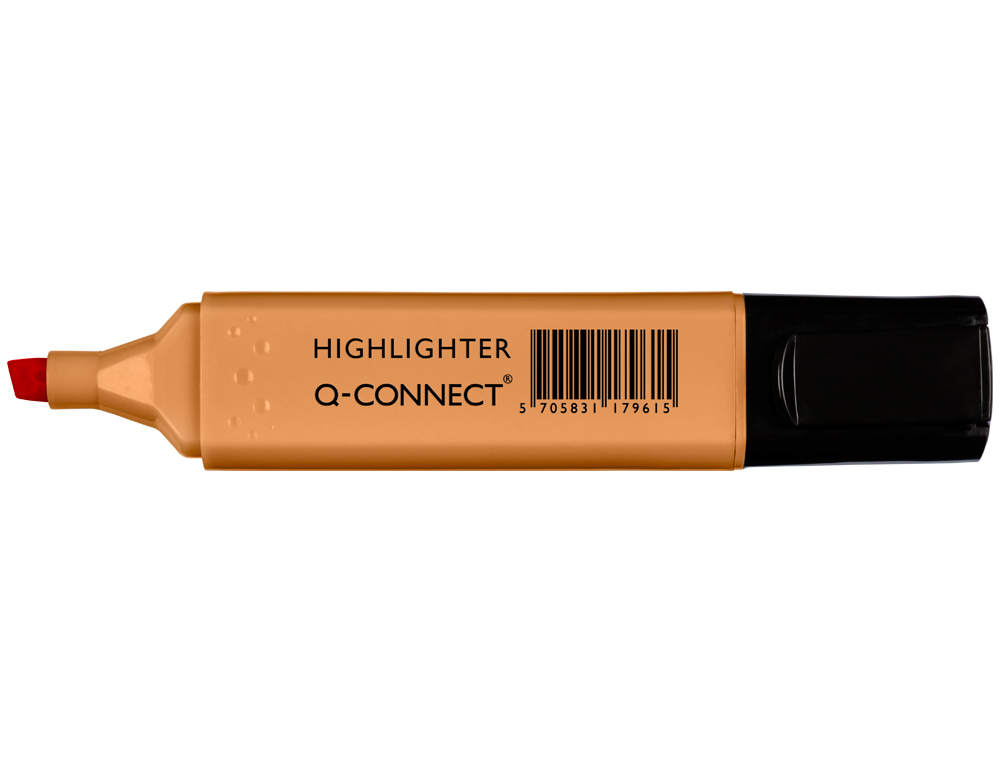 SURLIGNEUR Q-CONNECT PASTEL TRAC 2/5 MM POINTE BISEAUTE COLORIS ORANGE