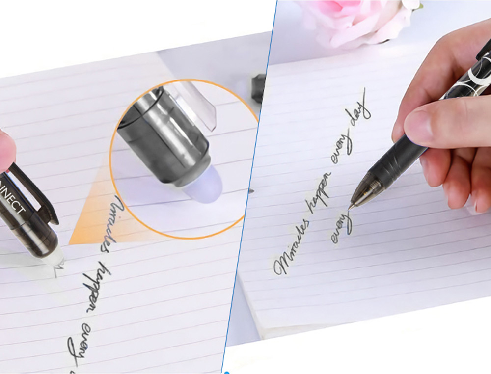 ROLLER Q-CONNECT CRITURE MOYENNE 0.7MM ENCRE EFFAABLE GRIP PRHENSION GOMME SERTIE COLORIS NOIR