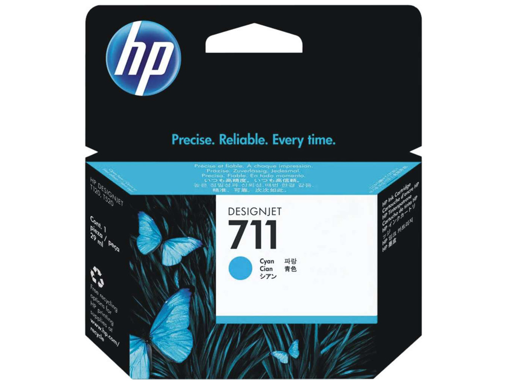 CARTOUCHE HP 711 JET D'ENCRE DESIGNJET T120/T120 EPRINTER T520/T520 COULEUR CYAN 29ML