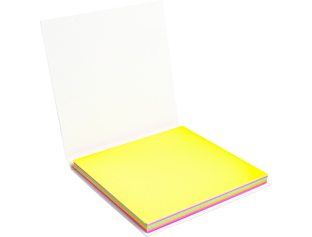 BLOC NOTES Q-CONNECT QUICK NOTES 70X70MM 100F ELECTRO    STATIQUES REPOSITIONABLES     COLORIS NEON