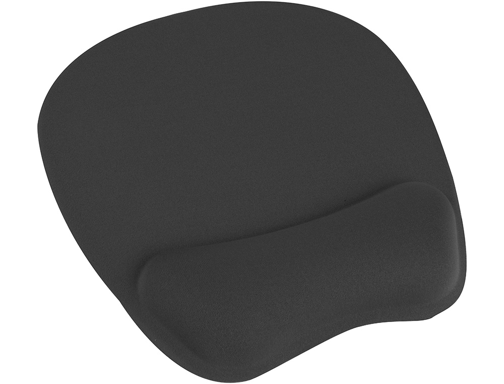 TAPIS SOURIS Q-CONNECT REPOSE-POIGNET ERGONOMIQUE MOUSSE GRAND CONFORT FACILEMENT NETTOYABLE COLORIS NOIR