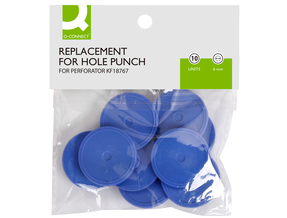 DISQUES Q-CONNECT RECHANGE POUR PERFOREUR KF18767 LOT DE 10U DIAMETRE MM