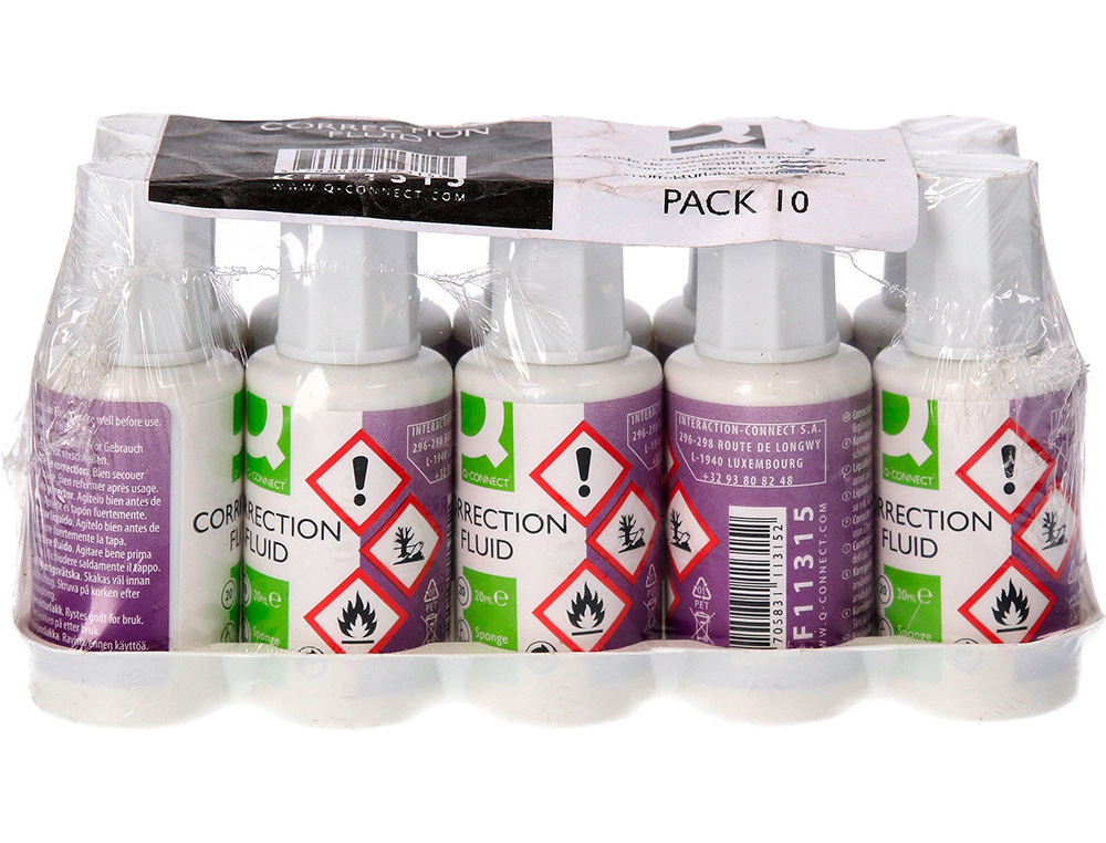 CORRECTEUR LIQUIDE Q-CONNECT APPLICATEUR EPONGE FLACON DE 20ML