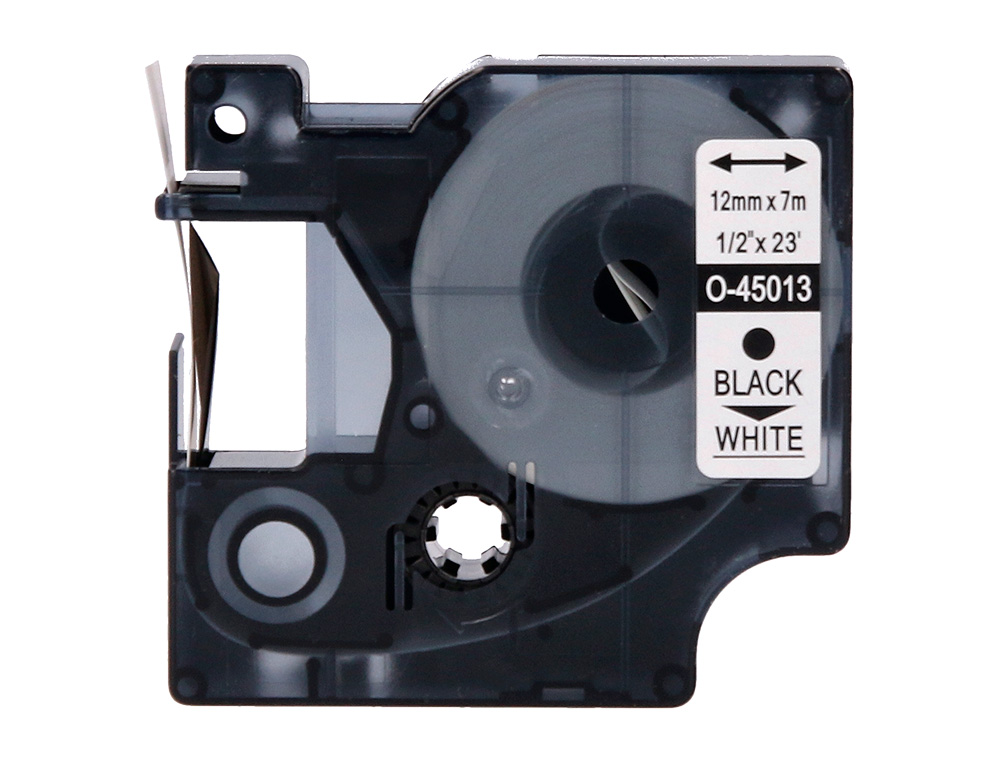 RUBAN TITREUSE Q-CONNECT 1000 NOIR-BLANC 12MM X 7MT D1      0-45013