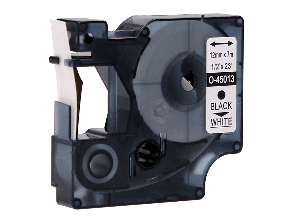 RUBAN TITREUSE Q-CONNECT 1000 NOIR-BLANC 12MM X 7MT D1      0-45013