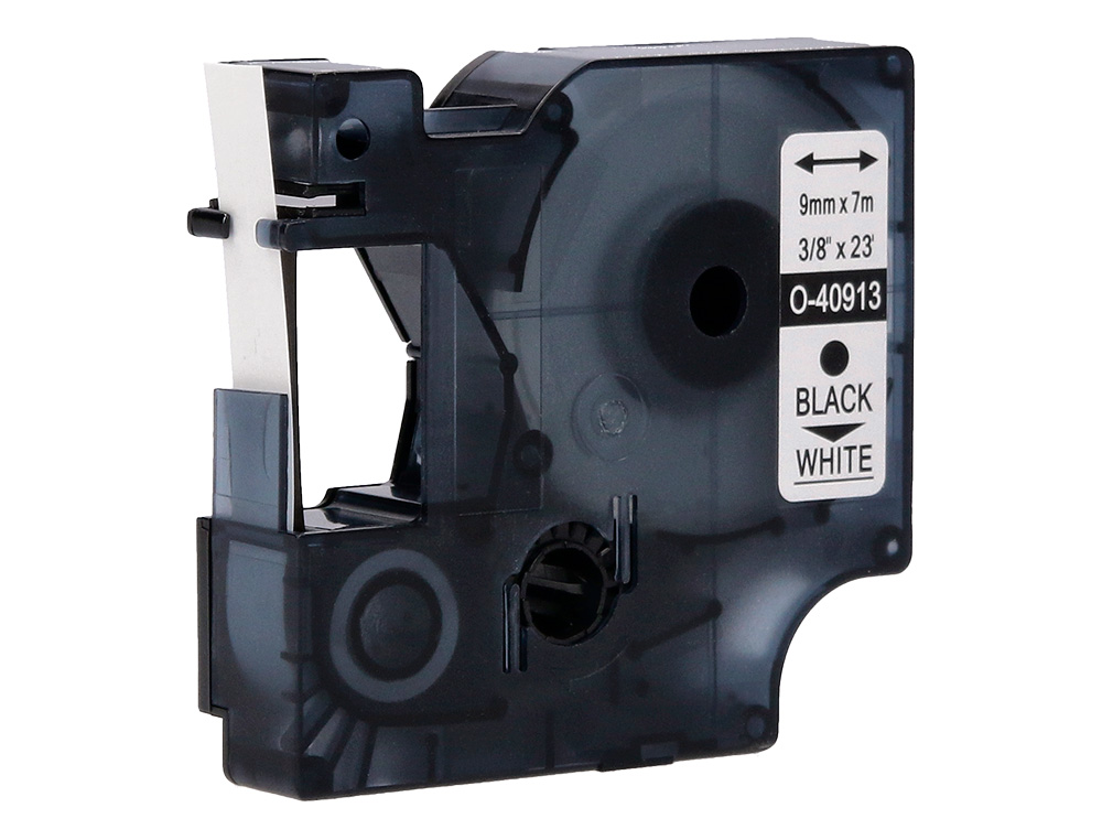 RUBAN TITREUSE Q-CONNECT 1000 NOIR-BLANC 9MM X 7MT D2       0-40913