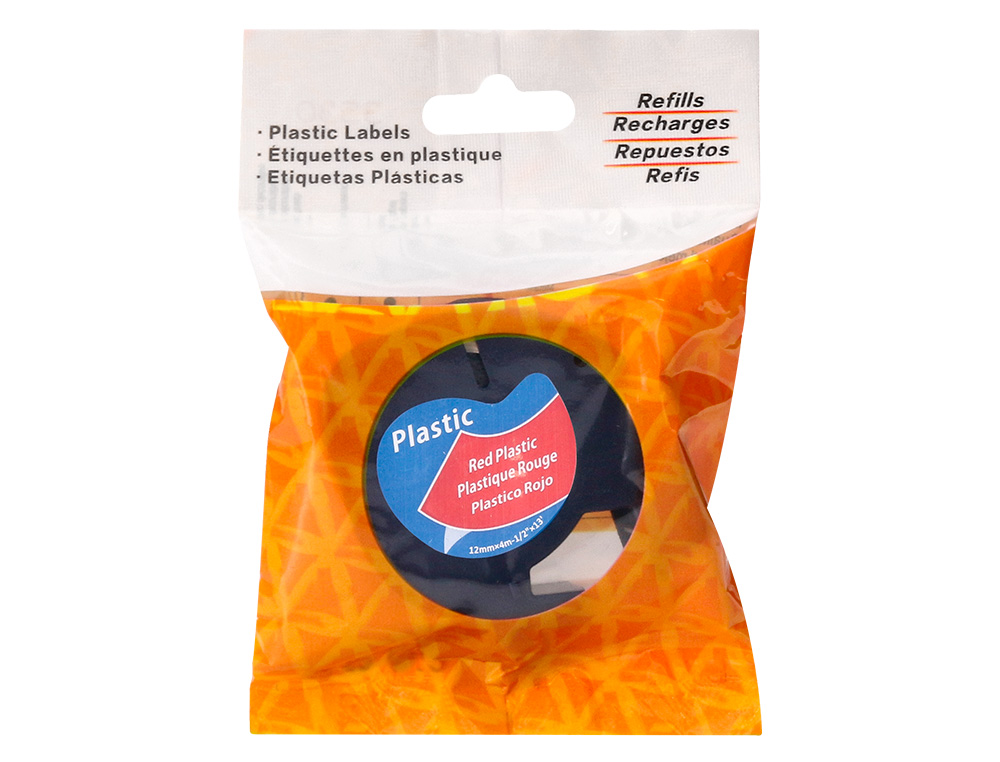 RUBAN TITREUSE Q-CONNECT 12MM X 4 MT NOIR-ROUGE LETRATAG    091203