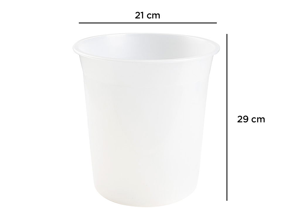 CORBEILLE PAPIER Q-CONNECT PLASTIQUE RESISTANT 13L 275X285MM COLORIS TRANSPARENT