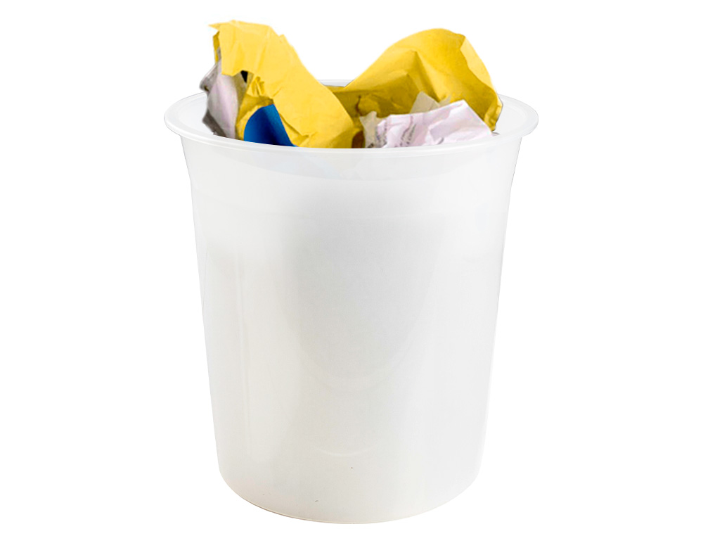 CORBEILLE PAPIER Q-CONNECT PLASTIQUE RESISTANT 13L 275X285MM COLORIS TRANSPARENT