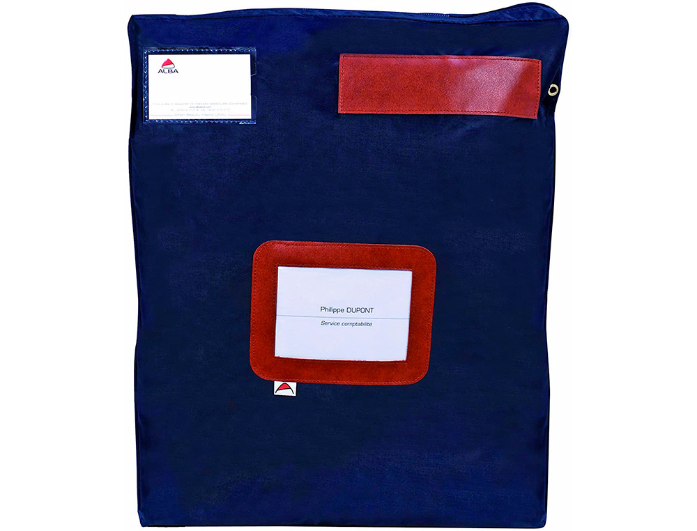 POCHETTE NAVETTE ALBA AVEC SOUFFLET NYLON IMPERMEABLE GRAND MODELE 400X500CM COLORIS BLEU/MARRON