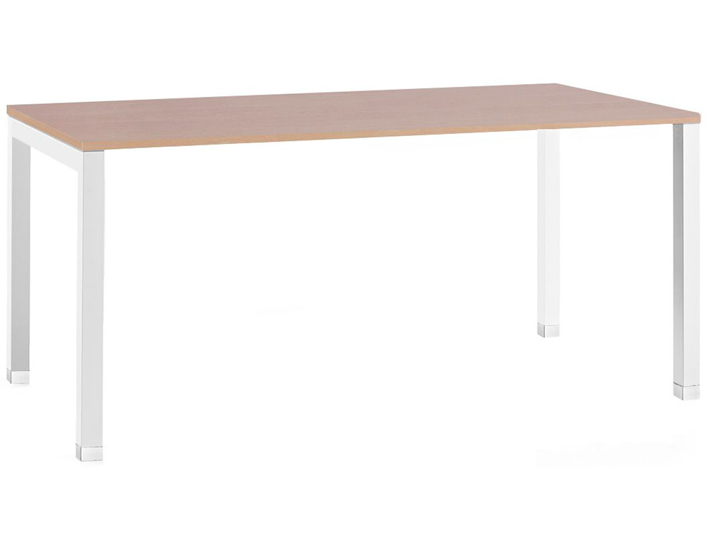 BUREAU MT INTERNATIONAL PLATEAU HETRE MELAMINE 25MM   PIETEMENT ARCHE COLORIS BLANC 180X67CM