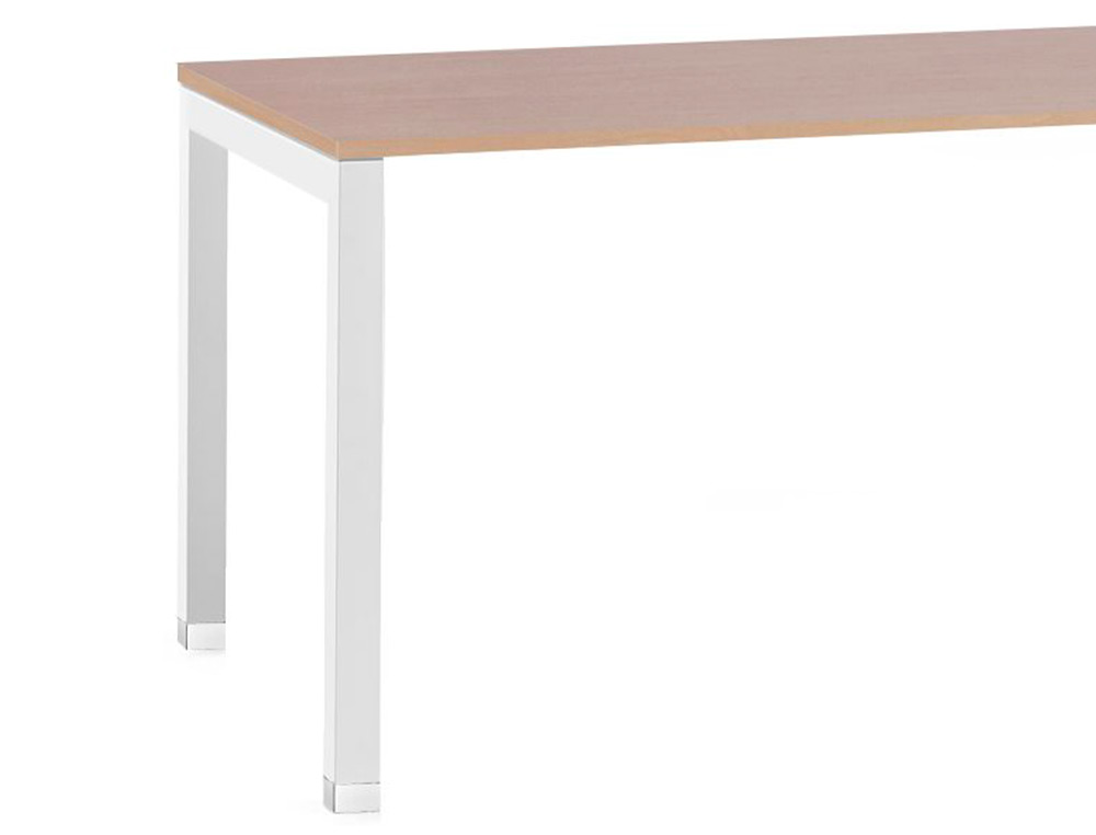 BUREAU MT INTERNATIONAL PLATEAU HETRE MELAMINE 25MM   PIETEMENT ARCHE COLORIS BLANC 180X67CM