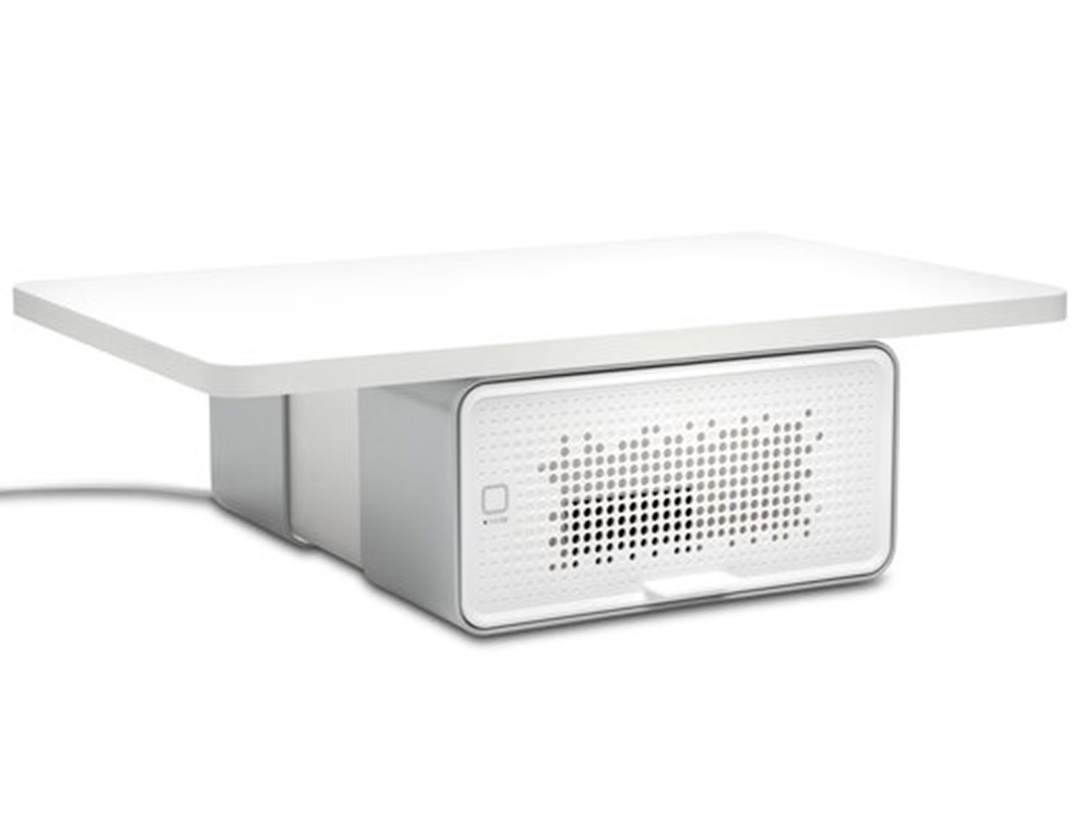 SUPPORT ECRAN KENSINGTON FRESHVIEW AVEC PURIFICATEUR D AIR SILENCIEUX BASE ACIER     ERGONOMIQUE CHARGE MAXIMALE