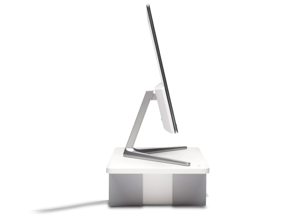 SUPPORT ECRAN KENSINGTON FRESHVIEW AVEC PURIFICATEUR D AIR SILENCIEUX BASE ACIER     ERGONOMIQUE CHARGE MAXIMALE