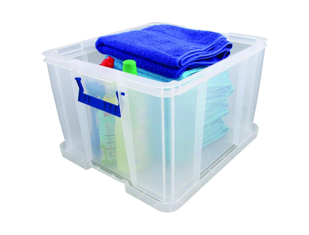 BOITE RANGEMENT FELLOWES POLYPROPYLENE RESISTANT       RECYCLABLE EMPILABLE DOUBLE   BASE RENFORCEE CLIP 48L