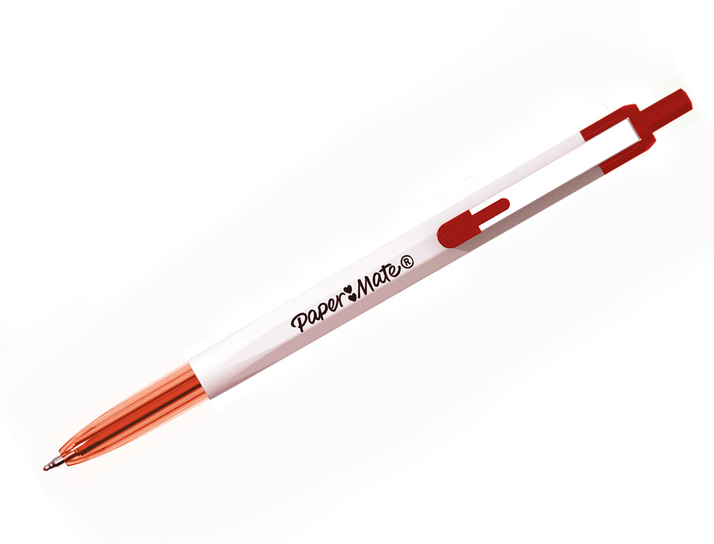 STYLO-BILLE PAPER MATE 046 RT RETRACTABLE POINTE MOYENNE 0,7MM SACHET 3 UNITES ASSORTIES NOIR BLEU ROUGE