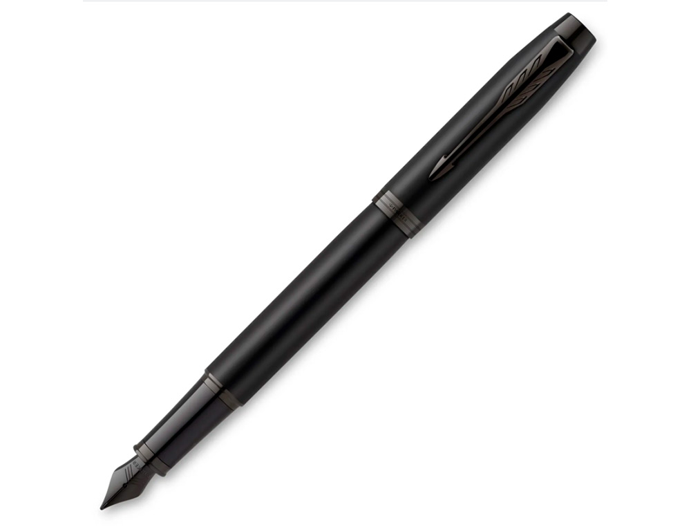 STYLO-PLUME PARKER IM SE MAT NOIR PLUME M ENCRE BLEUE      COFFRET CADEAU