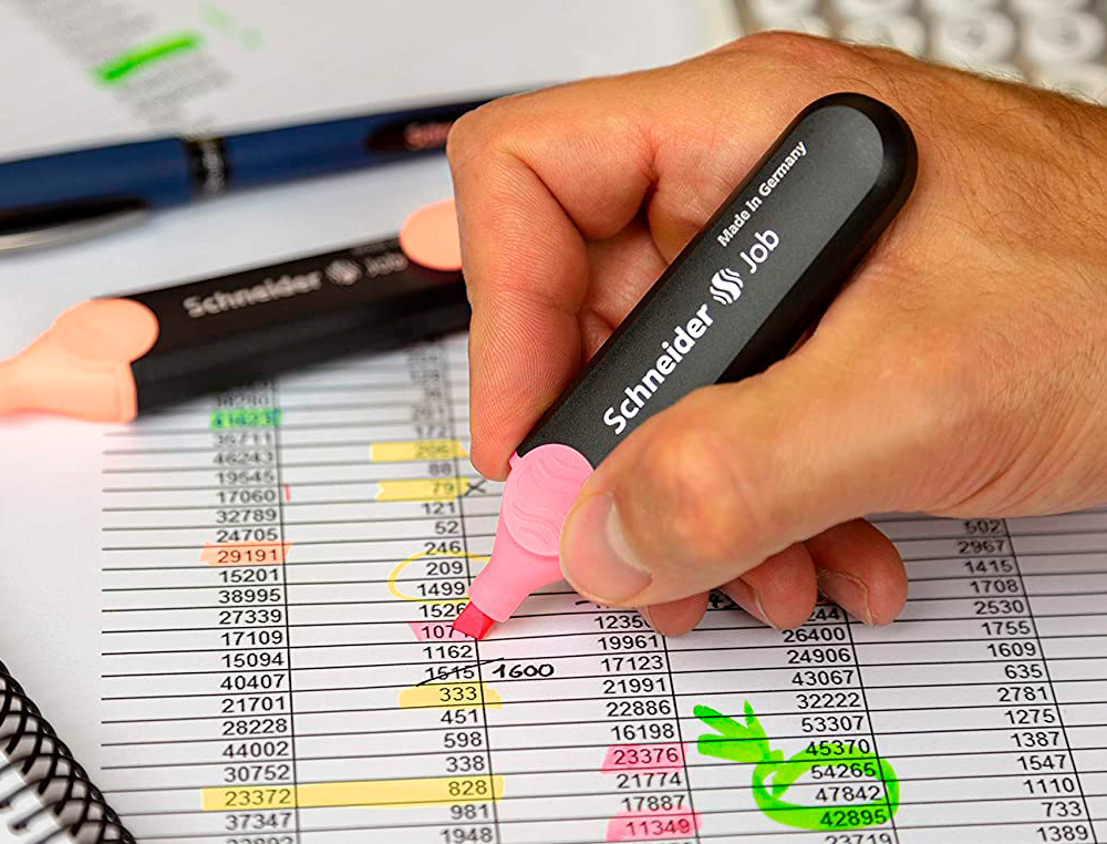 SURLIGNEUR SCHNEIDER JOB PASTEL POINTE BISEAUTEE       ECRITURE 1/5MM COLORIS MENTHE