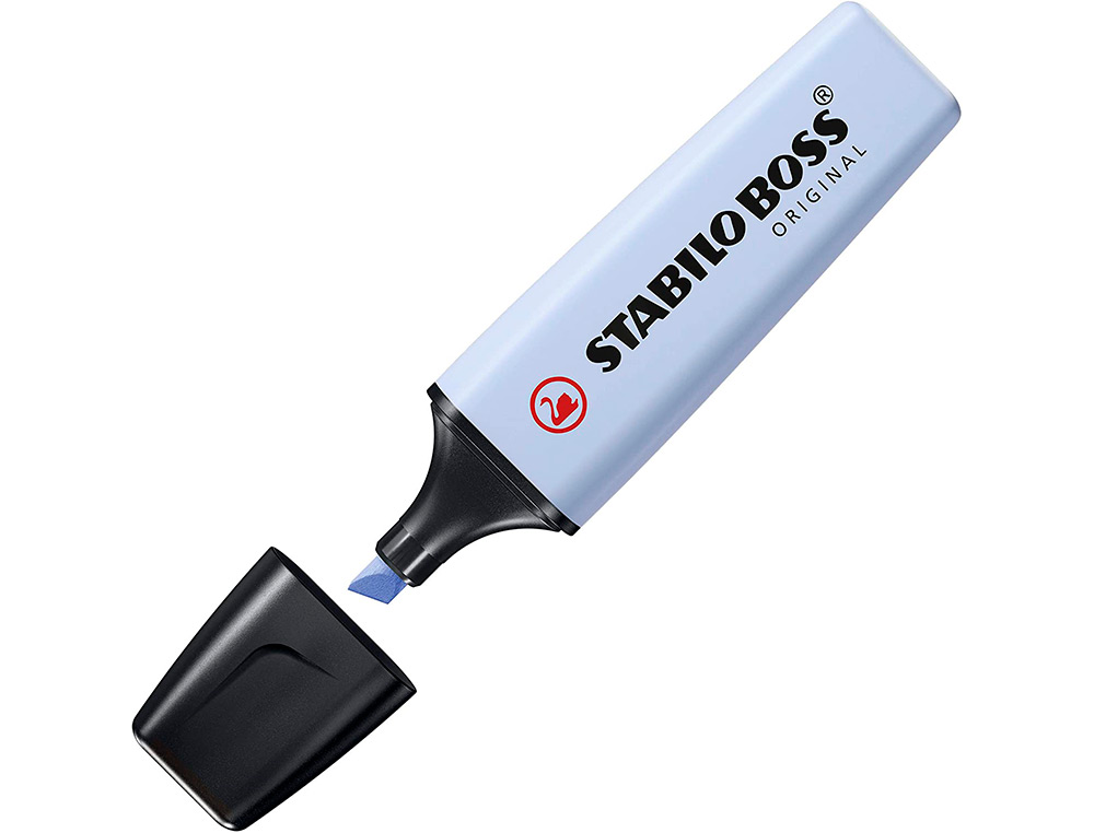 SURLIGNEUR STABILO BOSS ORIGINAL PASTEL ENCRE BASE    EAU POINTE BISEAUTEE LARGEUR  TRACE 2/5MM POCHETTE 8 UNITES