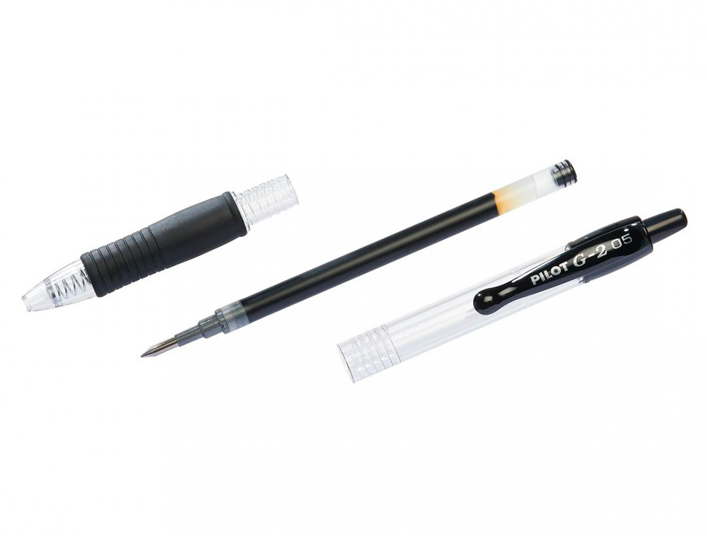PACK PILOT G2 ENCRE GEL POINTE MOYENNE 12 ROLLERS ET  12 RECHARGES DONT 6 OFFERTES  COLORIS NOIR