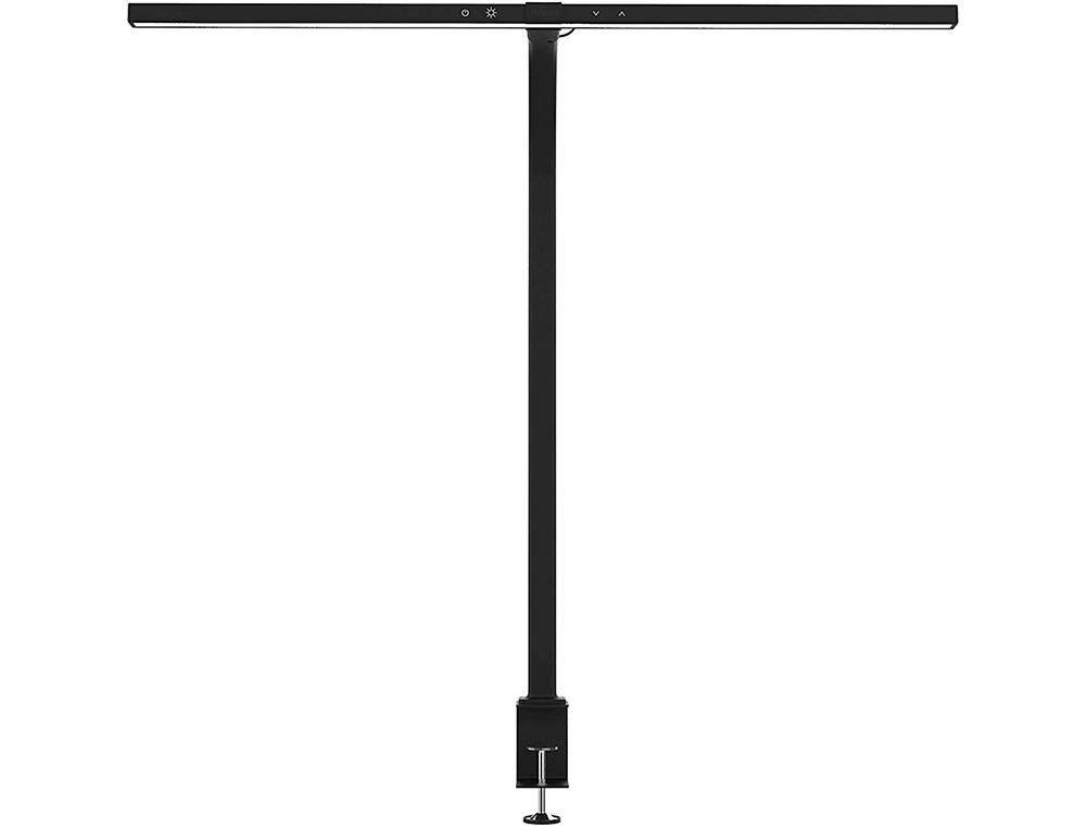 LAMPE DE BUREAU UNILUX LED STRATA ERGONOMIQUE BRAS       FLEXIBLE AVEC PINCE VARIATEUR INTENSITE 680 LUMEN COLORIS