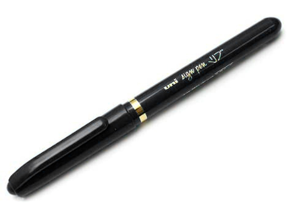 FEUTRE UNIBALL SIGN PEN ENCRE SUPER INK COUVRANTE POINTE    FEUTRE NYLON OGIVE LARGEUR    TRACE 1MM COLORIS NOIR
