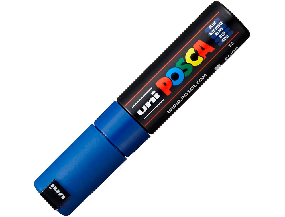 MARQUEUR PEINTURE POSCA PC7M POINTE LARGE CONIQUE ENCRE INODORE COUVRANTE MISCIBLE TOUS SUPPORTS COLORIS BLEU
