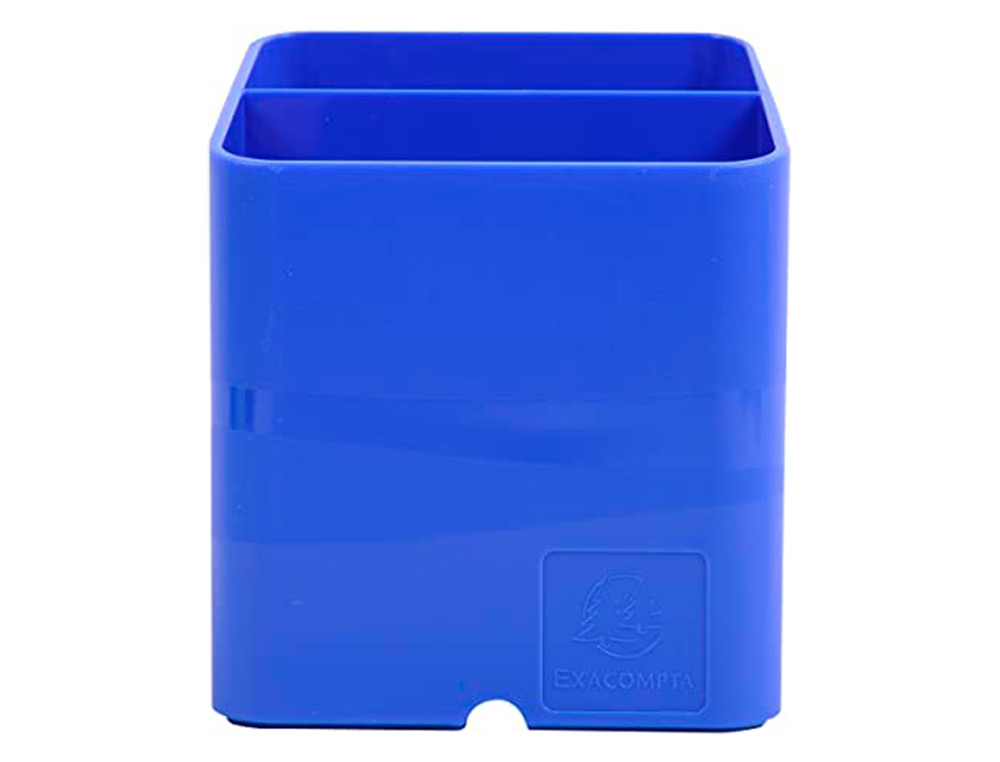 POT A CRAYONS EXACOMPTA PEN-CUBE IDERAMA 2 COMPARTIMENTS PASSE-CABLE 74X74X93MM COLORIS BLEU GLACE