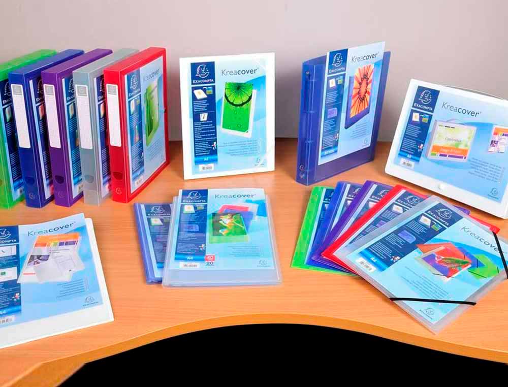 PROTEGE-DOCUMENTS EXACOMPTA KREACOVER CHROMALINE          POLYPROPYLENE SEMI-RIGIDE     24X32CM 40 VUES COLORIS