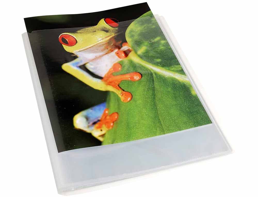 PROTEGE-DOCUMENTS EXACOMPTA KREACOVER CHROMALINE          POLYPROPYLENE SEMI-RIGIDE A4  24X32CM 80 VUES CRISTAL