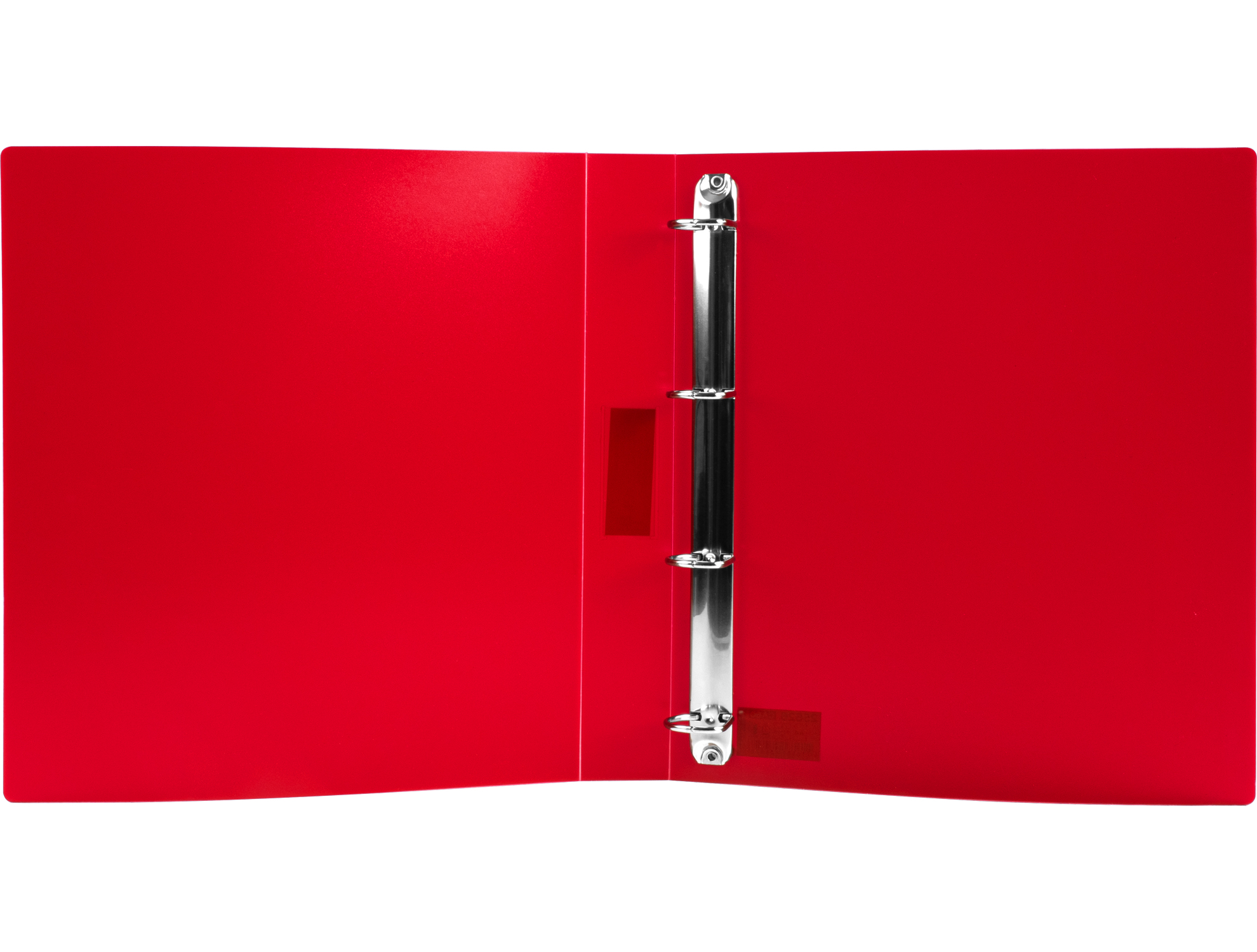 CLASSEUR LIDERPAPEL 4 ANNEAUX 40MM A4 POLYPROPYLENE DOS     55MM PORTE-CARTES DE VISITE   COLORIS ROUGE TRANSLUCIDE