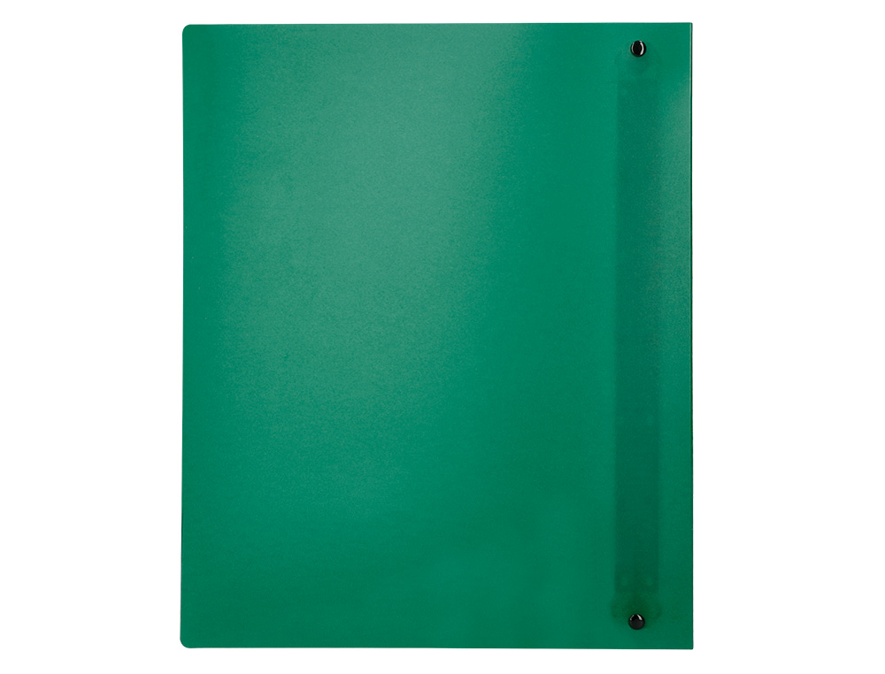 CLASSEUR LIDERPAPEL 4 ANNEAUX 40MM A4 POLYPROPYLENE DOS     55MM PORTE-CARTES DE VISITE   COLORIS VERT TRANSLUCIDE