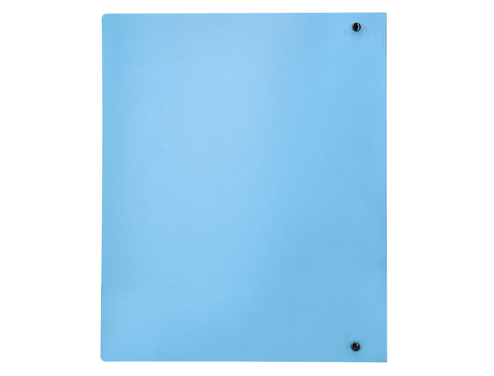 CLASSEUR LIDERPAPEL 4 ANNEAUX 40MM A4 POLYPROPYLENE DOS     55MM PORTE-CARTES DE VISITE   COLORIS BLEU CIEL