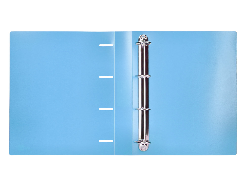CLASSEUR LIDERPAPEL 4 ANNEAUX 40MM A4 POLYPROPYLENE DOS     55MM PORTE-CARTES DE VISITE   COLORIS BLEU CIEL