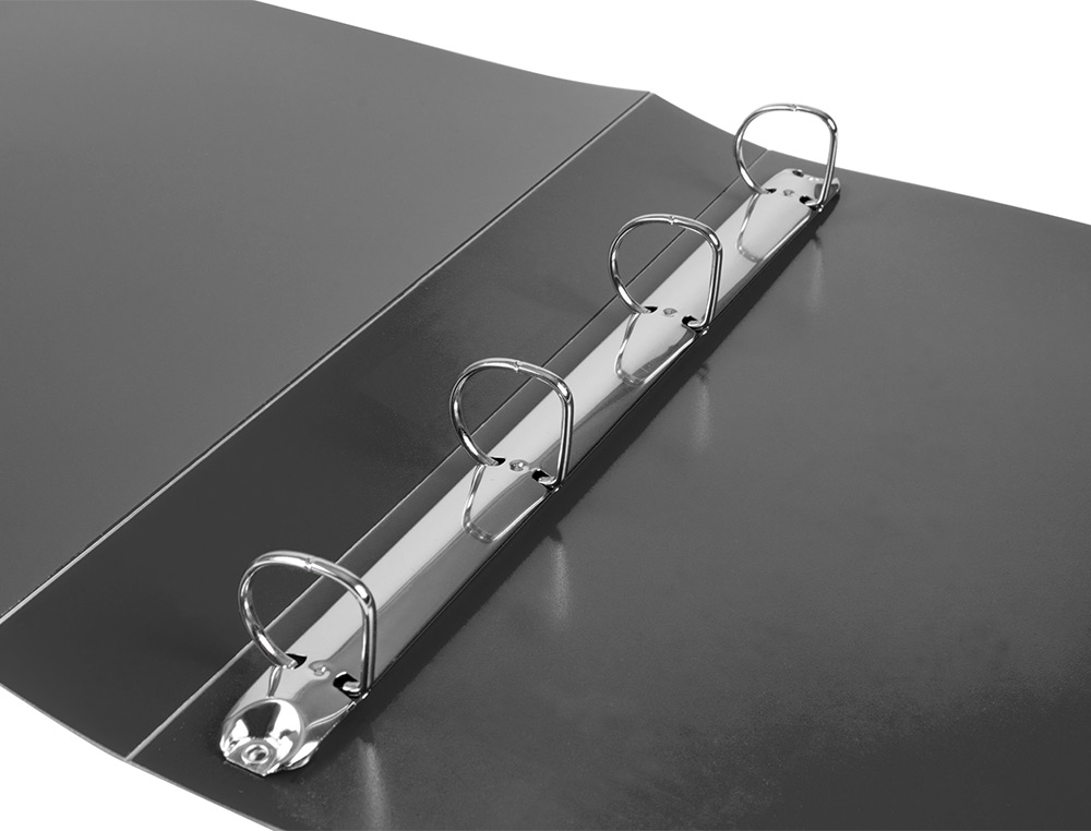 CLASSEUR KANGOUROU LIDERPAPEL 2 ANNEAUX EN D 40MM POLYPROPYLENE 283X320MM DOCUMENT A4 COLORIS NOIR