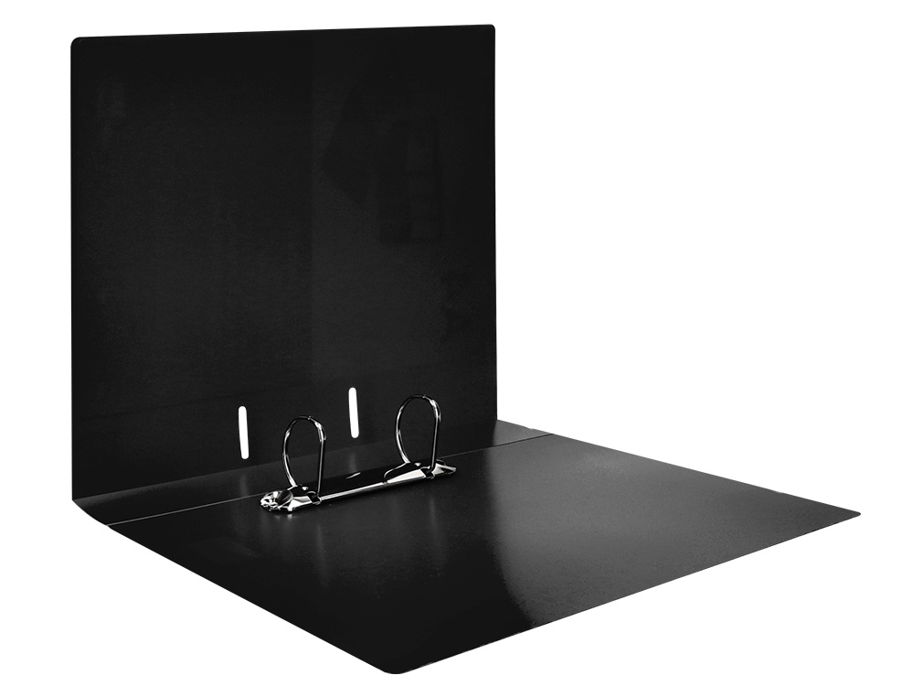 CLASSEUR KANGOUROU LIDERPAPEL 2 ANNEAUX EN D 40MM POLYPROPYLENE 283X320MM DOCUMENT A4 COLORIS NOIR